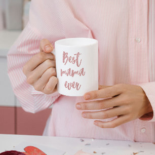 Mug Calligraphie Parties scintillant rose Meilleure ma