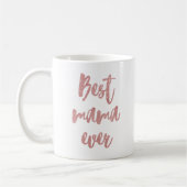 Mug Calligraphie Parties scintillant rose Meilleure ma (Gauche)