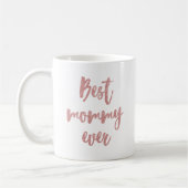 Mug Calligraphie Parties scintillant rose Meilleure ma (Gauche)