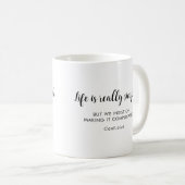 Mug Calligraphie personnalisée Confucius Citation posi (Devant droit)