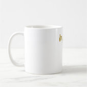 Mug Calligraphie Professionnel Élégant Couleur Or (Gauche)