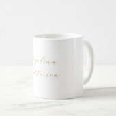 Mug Calligraphie Professionnel Élégant Couleur Or (Devant droit)