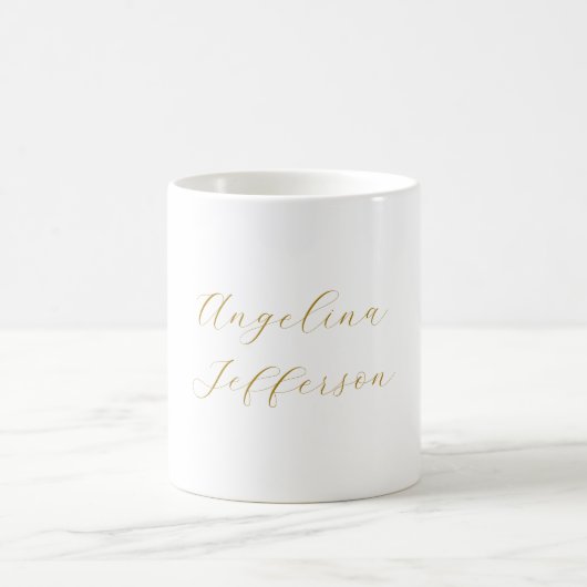 Mug Calligraphie Professionnel Élégant Couleur Or (Centre)