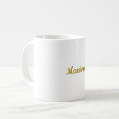 Mug Calligraphie Professionnel Élégant Couleur Or (Devant gauche)