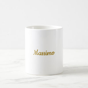 Mug Calligraphie Professionnel Élégant Couleur Or
