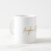Mug Calligraphie professionnelle Elegant or couleur (Devant gauche)
