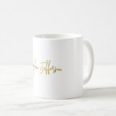 Mug Calligraphie professionnelle Elegant or couleur (Devant droit)