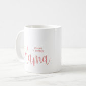 Mug Calligraphie rose Script Mama Lettrer les noms des (Devant gauche)