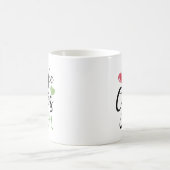 Mug Calligraphie rustique noire moderne | La vie conti (Centre)
