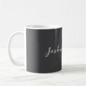 Mug Calligraphie Simple Gris Nom Professionnel (Gauche)