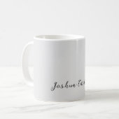 Mug Calligraphie Simple Gris Nom Professionnel (Devant gauche)