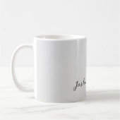 Mug Calligraphie Simple Gris Nom Professionnel (Gauche)