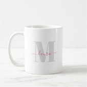 Mug Calligraphie simple typographie de monogramme élég (Gauche)