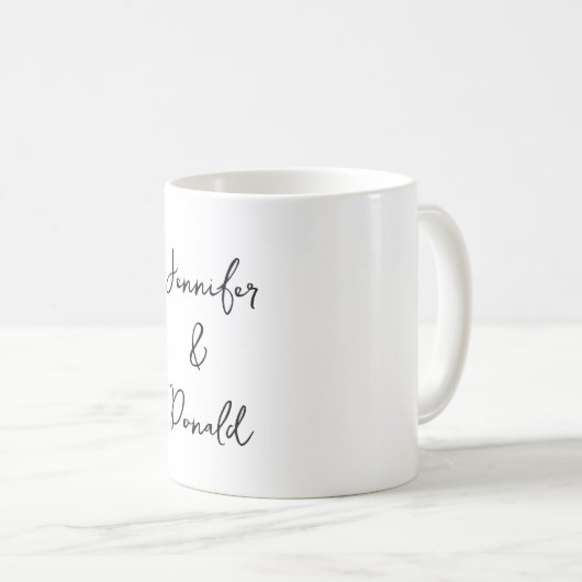Mug Calligraphie tendance écriture classique simple pe (Devant droit)