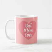 Mug Calligraphy Elegant Pink Template Best Mom Ever (Gauche)