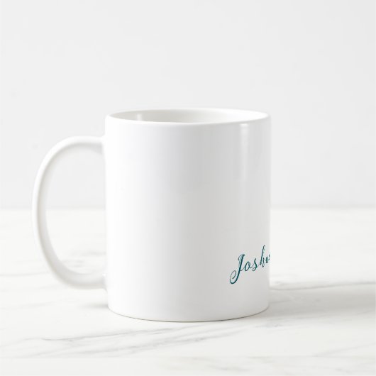Mug Calligraphy Simple Plain Professional Name (Gauche)