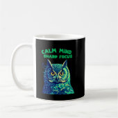 Mug Calm Mind Sharp Focus Owl Mindfulness (Gauche)