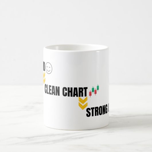 Mug Calm Mind Smart Trading Minimal Chart Art (Centre)