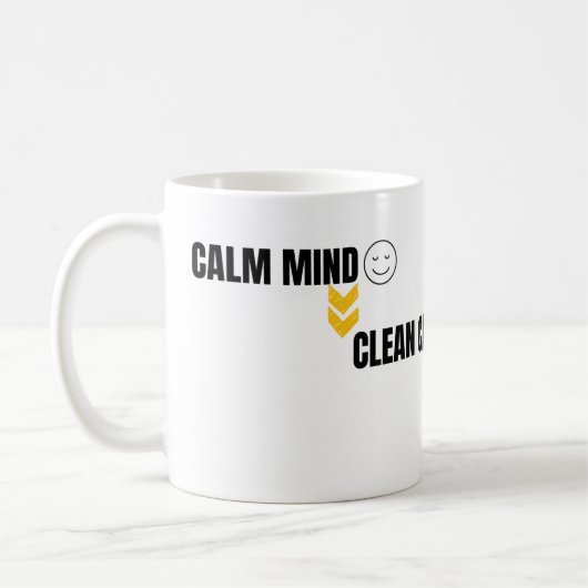 Mug Calm Mind Smart Trading Minimal Chart Art (Gauche)