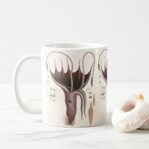 Mug Calmar Parasol, Animaux Marins Vintage