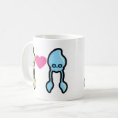 Mug Calmars dans l'amour (Devant gauche)