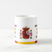 Mug Calme Espagne & Drôle Texte, drapeau espagnol (Centre)