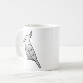 Mug Calopsitte perle à face blanche dessin animé Amour (Devant gauche)