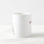 Mug Calopsitte perle à face blanche dessin animé Amour (Centre)