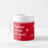 Mug Calories de Noël ne compte pas drôle Personnalisé (Devant gauche)