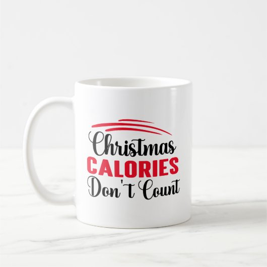 Mug Calories de Noël ne comptent pas Citation de cuisi (Gauche)