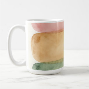 Mug Calques de blocs de couleur pastel à l'aquarelle