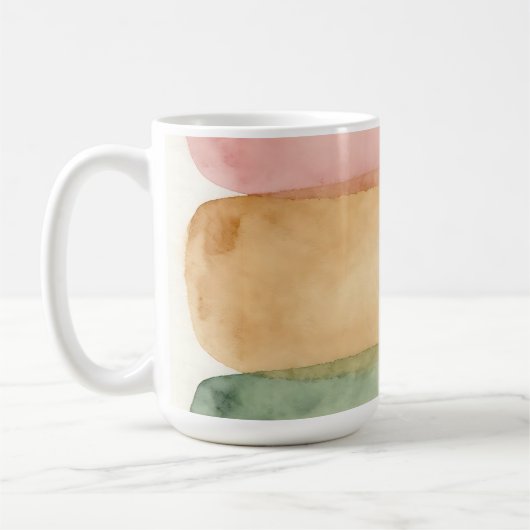 Mug Calques de blocs de couleur pastel à l'aquarelle (Gauche)