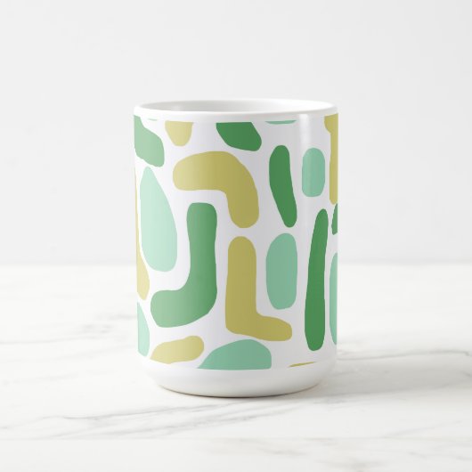 Mug Calypso Moderne Abstrait Lime Or Vert (Centre)