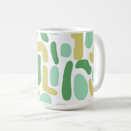 Mug Calypso Moderne Abstrait Lime Or Vert (Devant droit)