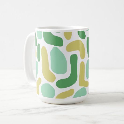 Mug Calypso Moderne Abstrait Lime Or Vert (Devant gauche)