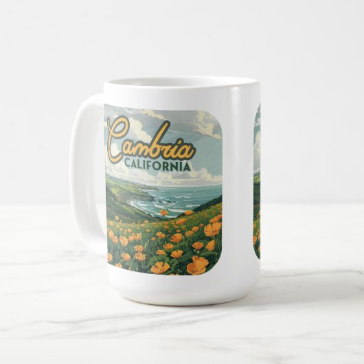 Mug Cambria Californie Pies Fleurs Côte Pacifique (Devant gauche)