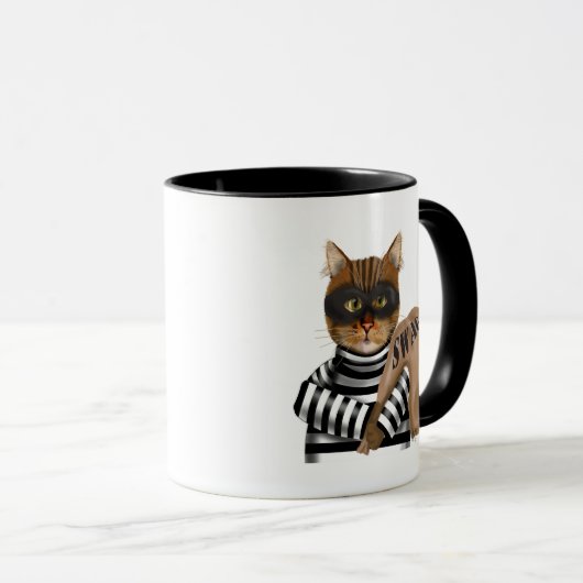 Mug Cambriolage de chat (Devant droit)