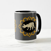 Mug Camée de fossile de Triceratops (Devant droit)