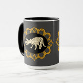 Mug Camée de fossile de Triceratops (Devant gauche)
