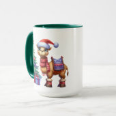 Mug Camel de Noël festif ajouter monogramme (Devant gauche)