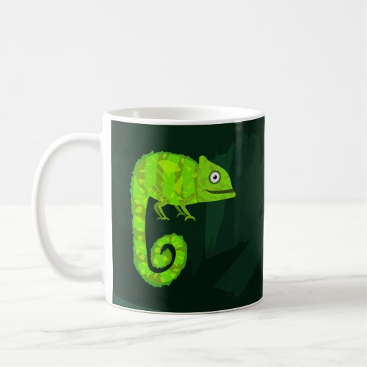 Mug Caméléon mignon vert (Gauche)