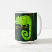 Mug Caméléon vert mignon (Devant droit)