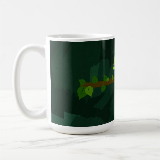 Mug Caméléon vert mignon (Gauche)