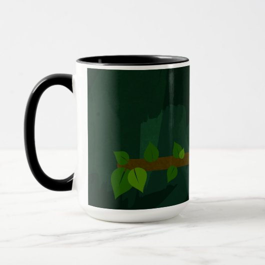 Mug Caméléon vert mignon (Gauche)