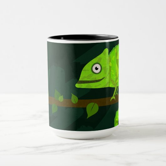 Mug Caméléon vert mignon (Centre)