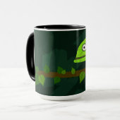 Mug Caméléon vert mignon (Devant gauche)