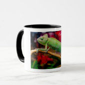 Mug Caméléon vert sur la branche (Devant gauche)