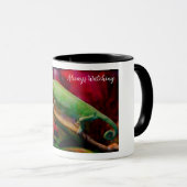 Mug Caméléon vert sur la branche (Devant droit)