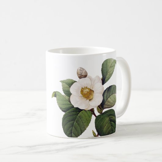 Mug Camélia blanc (Devant droit)
