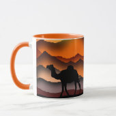 Mug Camels Silhouette - Coucher du soleil du désert - (Gauche)